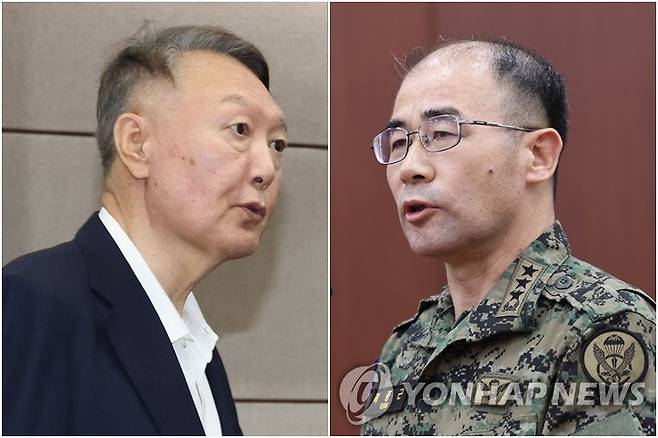윤석열 전 대통령(왼쪽)과 곽종근 전 육군특수전사령관 [연합뉴스 자료사진]