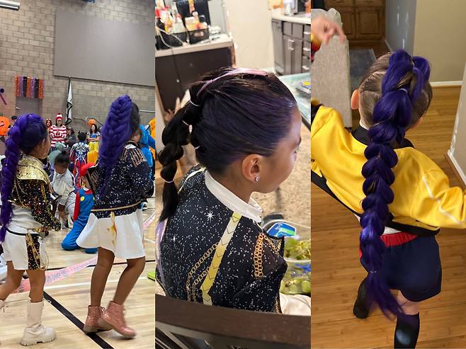 미 전역의 할로윈 파티에서 케이팝 데몬 헌터스의 코스튬이 대유행하고 있다./강다은 기자, X