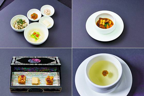 The dishes served at the APEC gala dinner on Oct. 31 developed by world-renowned Chef Edward Lee featuring a harmonious fusion of Korean and Western cuisine. [PRESIDENTIAL OFFICE]