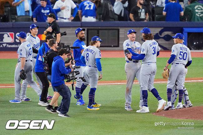 [사진] 다저스 선수들. ⓒGettyimages(무단전재 및 재배포 금지)