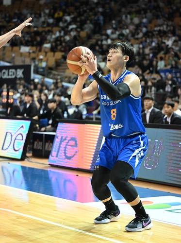 3점 던지는 삼성 최현민 [KBL 제공. 재판매 및 DB 금지]