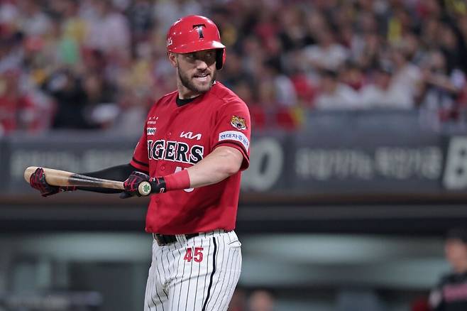 ▲ 올해 35개의 홈런을 쳤지만 재계약 전망은 어두워지고 있는 패트릭 위즈덤 ⓒKIA타이거즈