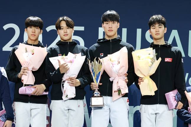이영웅(왼쪽부터), 이희성, 원태영, 임성민. /사진=대한펜싱협회