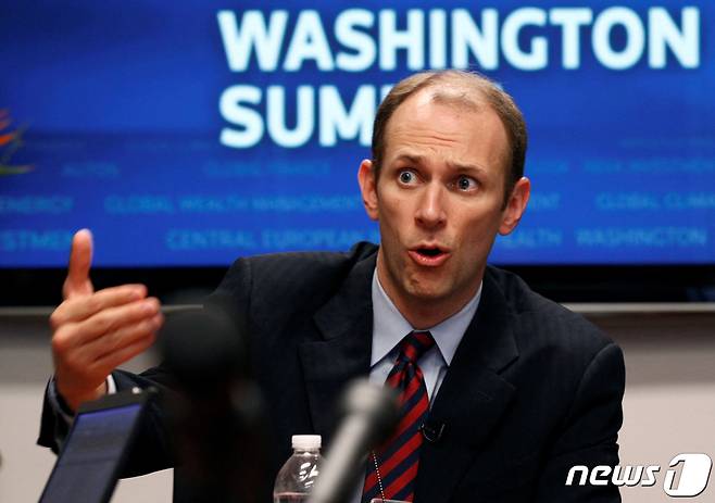 오스탄 굴스비 시카고 연은 총재. ⓒ 로이터=뉴스1 ⓒ News1 박형기 기자