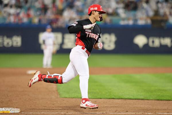 김도영은 지난 8월 7일 햄스트링 통증으로 교체됐다(사진=KIA)