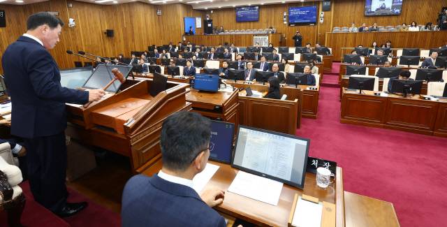 ▲ 강원도의회(의장 김시성) 제342회 정례회 제1차 본회의가 4일 도의회 본회의장에서 개회했다. 이번 회기는 39일간 열린다.  서영 기자