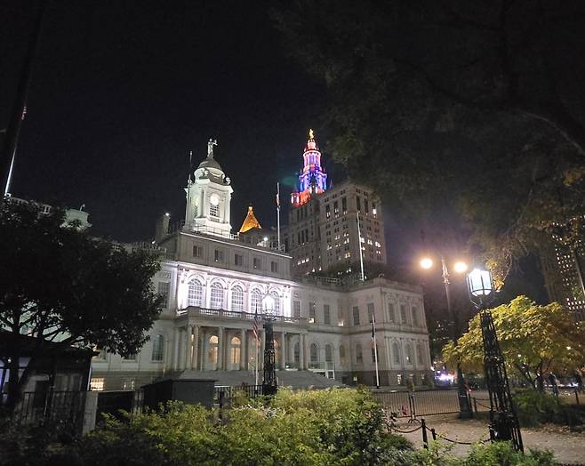 미국 뉴욕시청 청사. /사진=심재현 특파원