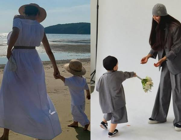 모델 출신 방송인 문가비기 배우 정우성과의 사이에서 출산한 혼외자 아들을 공개했다. 사진은 모델 출신 방송인 문가비와 아들 모습. /사진=문가비 인스타그램