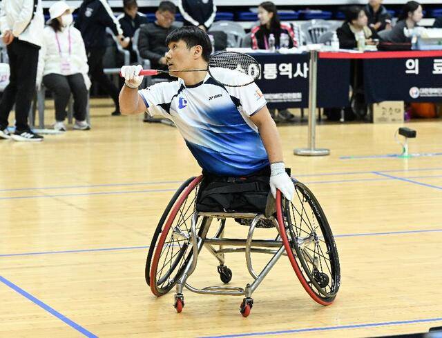 배드민턴의 김정준 선수. 대구광역시장애인체육회 제공