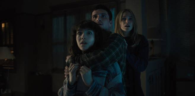 (from left) Abby (Piper Rubio), Mike (Josh Hutcherson) and Vanessa (Elizabeth Lail) in Five Nights at Freddys 2, directed by Emma Tammi.
