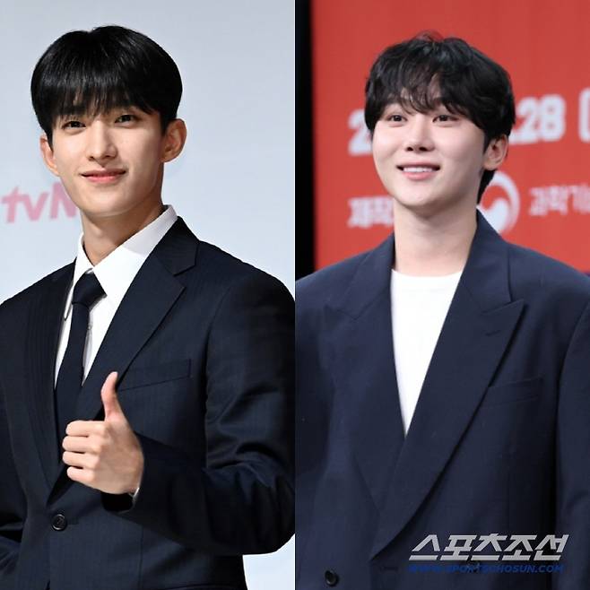 세븐틴 도겸(왼쪽), 승관. 스포츠조선DB