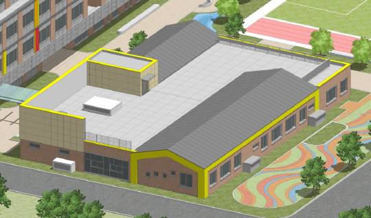 홍성군 홍북읍 내포신도시 홍주초등학교 이전부지에 함께 개원하는 병설유치원 조감도. 홍성교육지원청 제공.