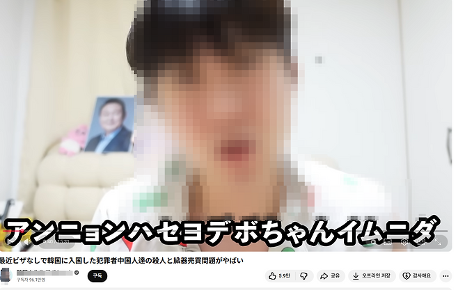 “한국 치안 붕괴됐다” 등 허위 내용을 전한 유튜버 ‘데보짱’의 영상. 일부 사진=‘대보짱’ 채널 유튜브 영상 캡처