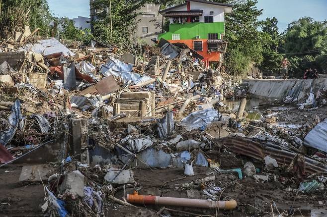 ▲ 태풍 갈매기로 초토화가 된 필리핀 중부 세부시티의 모습 [연합뉴스]