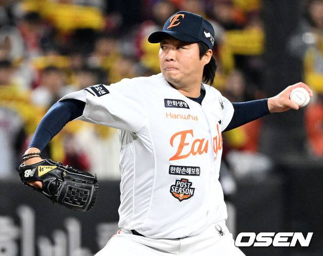 [OSEN=이대선 기자] 한화 김범수. 2025.10.29 /sunday@osen.co.kr