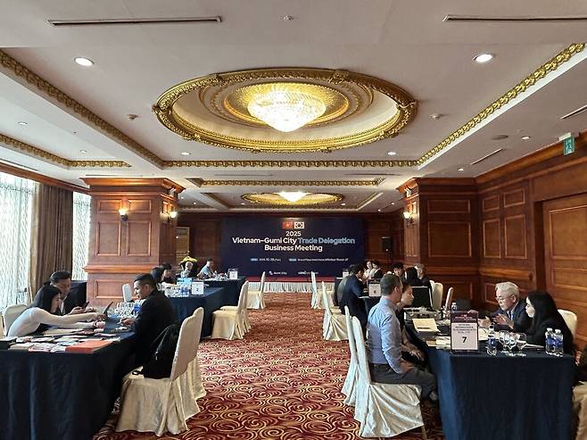 구미시가 10월27일부터 11월1일까지 베트남 하노이와 호치민에서 진행한 '구미시 중소기업 베트남 수출상담회' 현장 ⓒ구미시 제공
