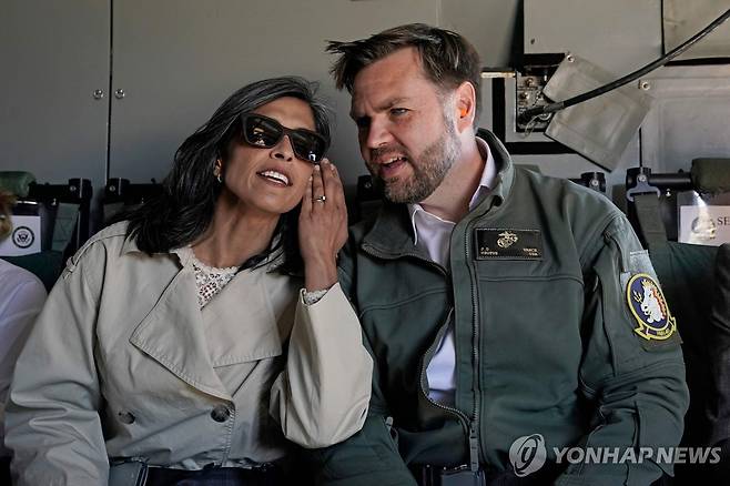 밴스 미 부통령 부부 [AFP 연합뉴스 자료사진]
