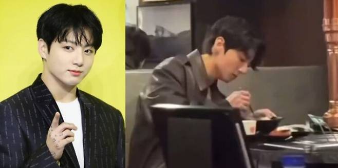 BTS 정국이 고깃집 혼밥으로 눈길을 끌었다. 사진=연합뉴스, X