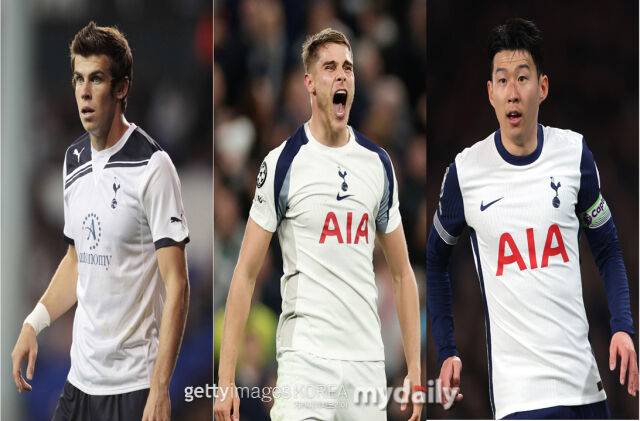 왼쪽부터 베일, 판 더 펜, 손흥민. /게티이미지코리아