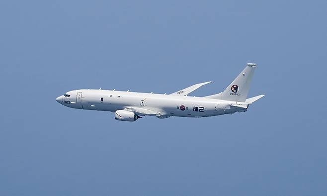 한국 해군 P-8A 해상초계기가 비행을 하고 있다. 세계일보 자료사진