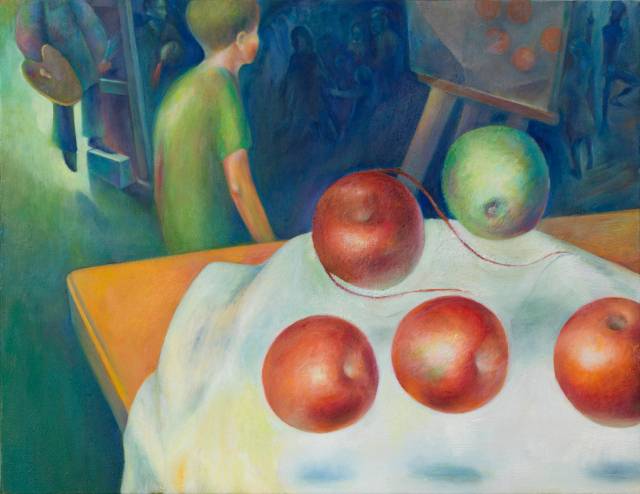 김영해, 사과 열 알이 있는 정물.