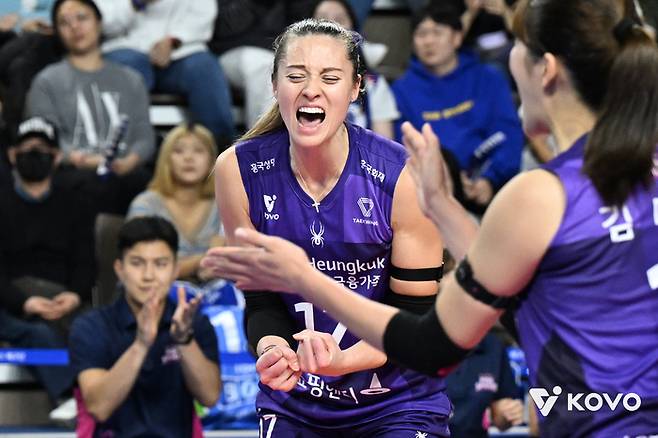 흥국생명 레베카. 제공 | 한국배구연맹