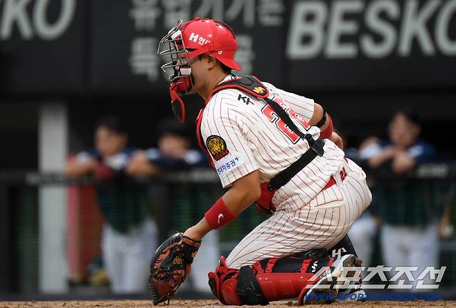 27일 광주 기아챔피언스필드에서 열린 KIA 타이거즈와 NC 다이노스의 경기. KIA 포수 주효상이 수비를 하고 있다. 광주=박재만 기자 pjm@sportschosun.com/2025.09.27/