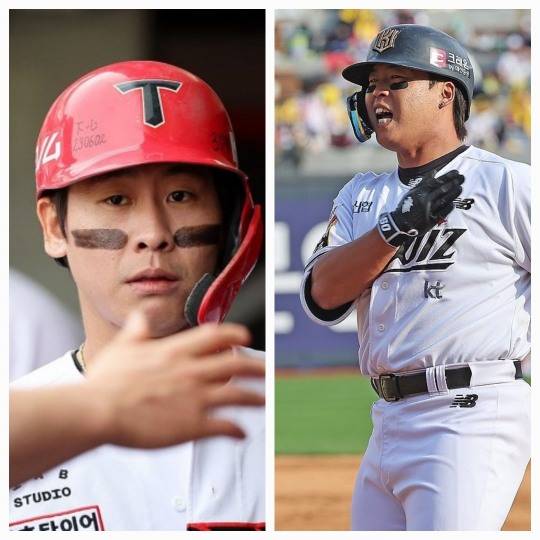 박찬호(왼쪽)와 강백호 [연합뉴스]