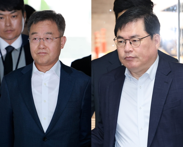 김만배(왼쪽) 화천대유 대주주와 유동규 전 성남도시개발공사 기획본부장.