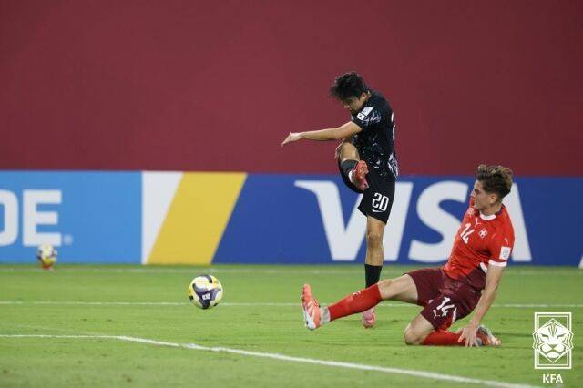 한국과 스위스의 경기장면/대한축구협회 제공