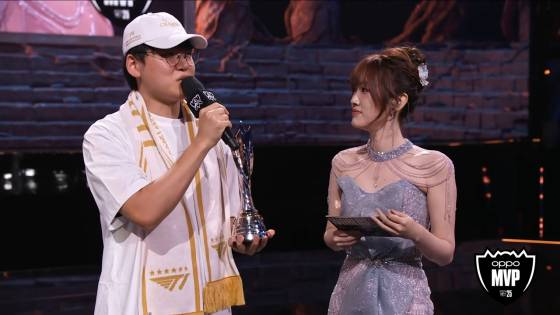 ‘2025 리그오브레전드 월드 챔피언십’ 결승전 MVP에 선정된 ‘구마유시’ 이민형 선수[사진=방송 갈무리]