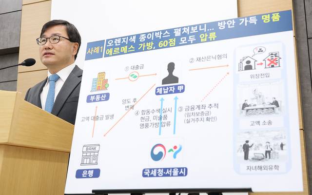 국세청, 고액·상습 체납자 합동 수색 결과 브리핑.[국세청]