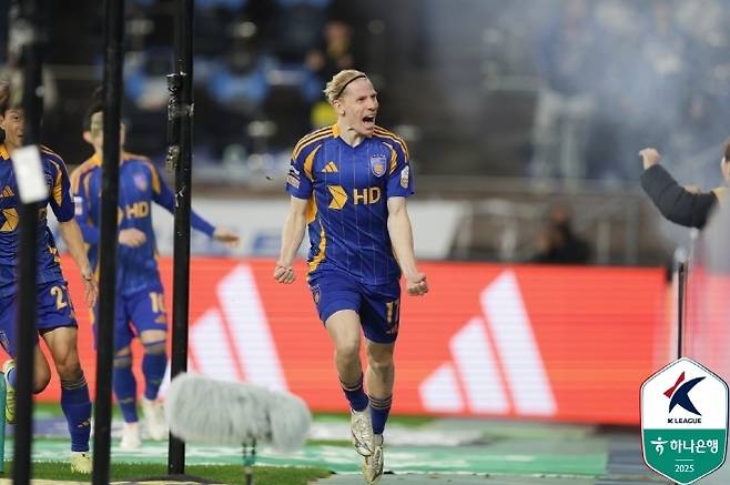 결승골을 터뜨린 루빅손. 사진=한국프로축구연맹