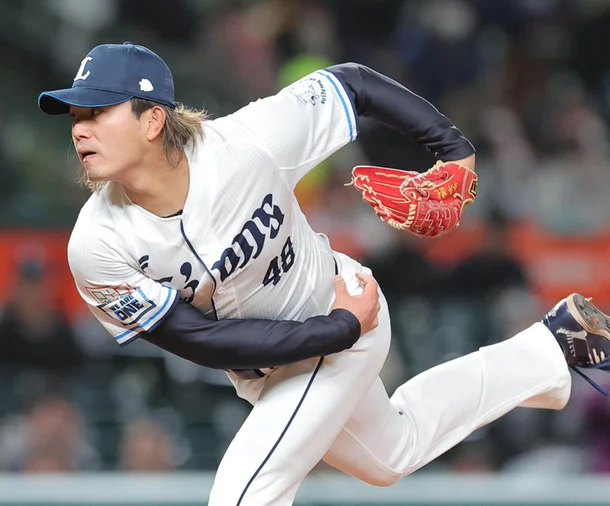 세이부에서 포스팅을 통해 빅리그로 도전하는 이마이 다쓰야. 퍼시픽리그 홈페이지