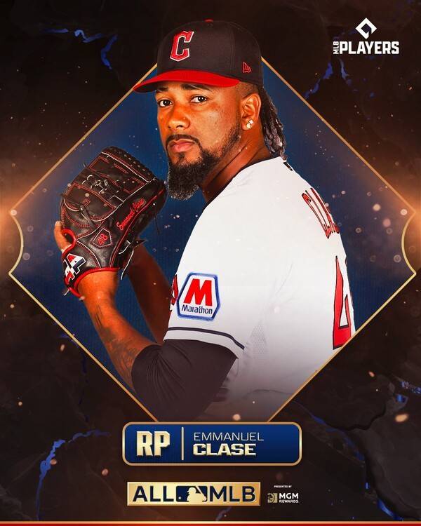 엠마누엘 클라세가 2024 시즌 47개 세이브로 MLB 올해의 구원투수 상을 받았다. / 사진= MLB 공식 채널