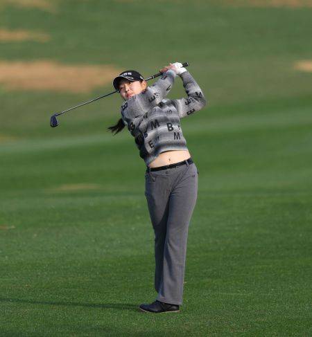 유현조가 위믹스 챔피언십에서 우승에 도전한다. KLPGA 제공