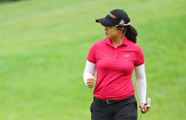 퍼팅을 성공하고 기뻐하고 있는 김세영. 사진 제공=BMW 레이디스 챔피언십 조직위