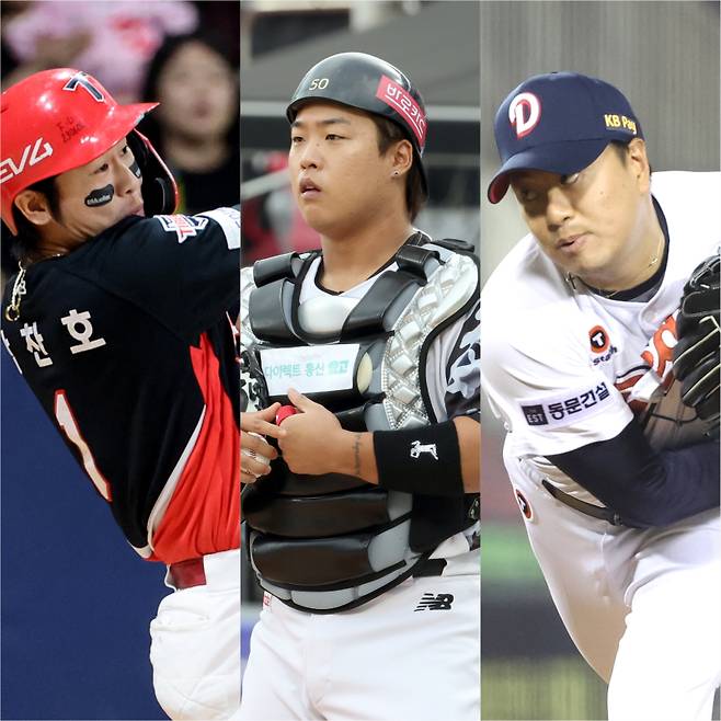 올겨울 스토브리그를 달굴 박찬호, 강백호, 이영하(왼쪽부터). IS포토