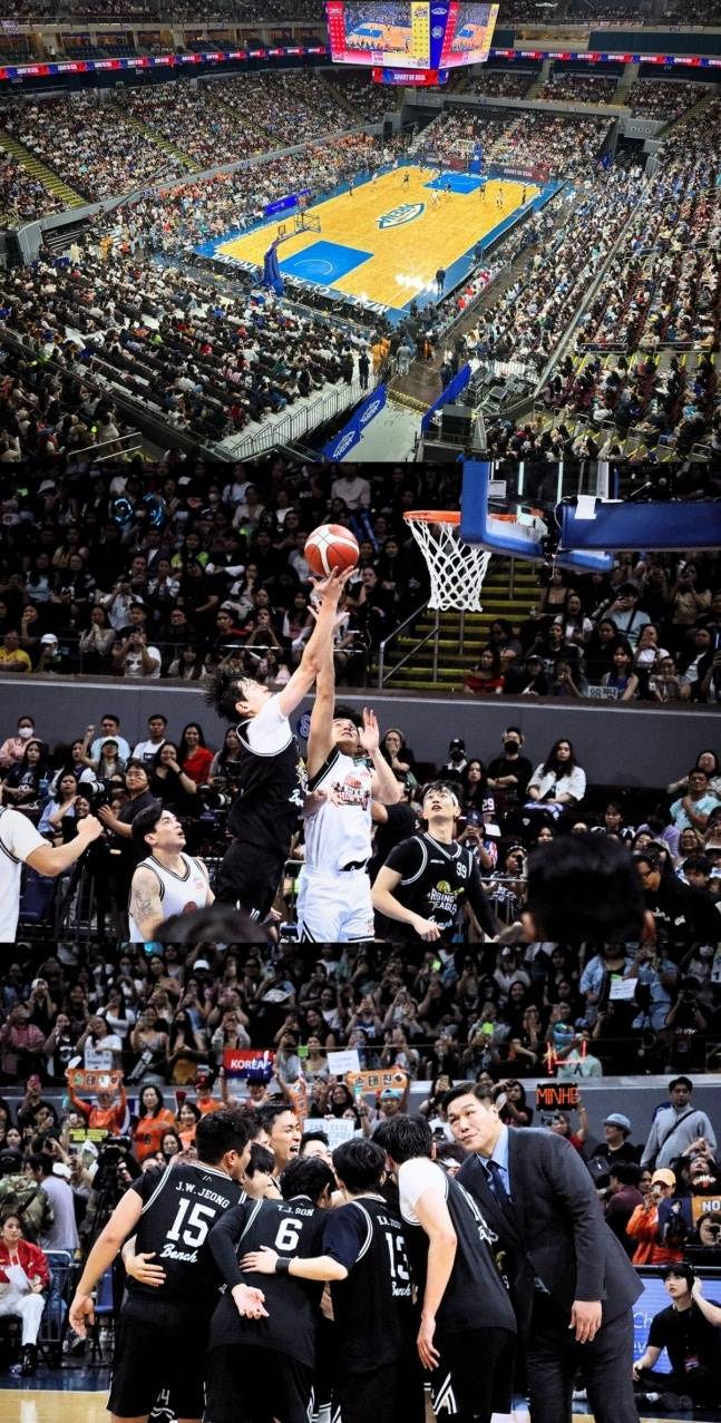 필리핀 원정 경기를 마친 '열혈농구단'.