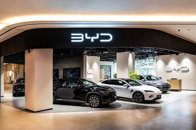 BYD Auto 스타필드시티 명지 부산 전시장 전경 (사진=BYD코리아)