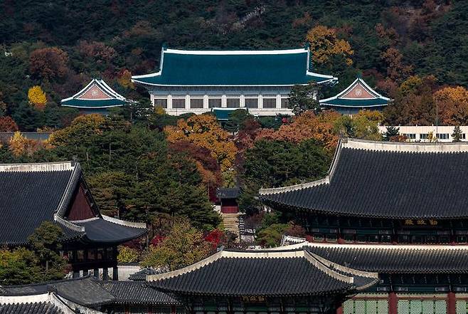 11일 서울 종로구 대한민국역사박물관 전망대에서 청와대가 보이고 있다. ⓒ뉴시스