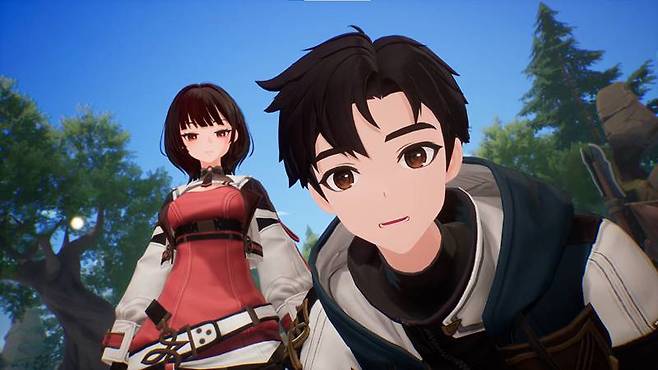 몬길 STAR DIVE의 주인공 ‘베르나’와 ‘클라우드’