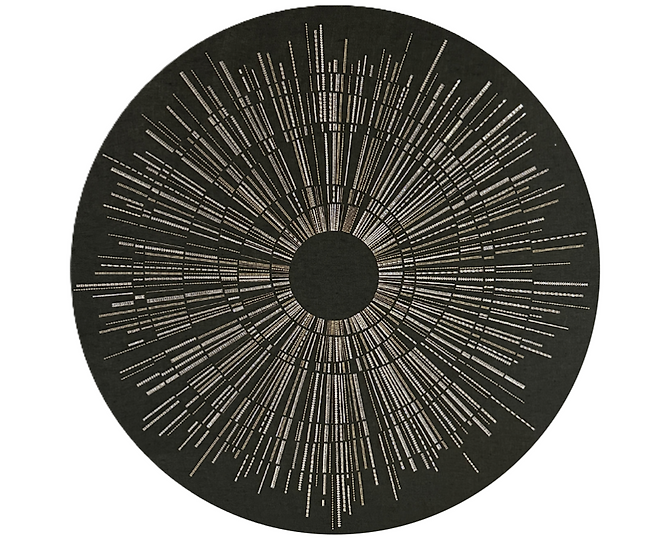 승하 作 ‘lun #1’(2025. 리넨에 혼합재료, 100㎝×100㎝)