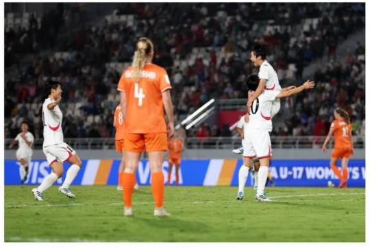 2025 FIFA U-17 여자 월드컵 결승에서 네덜란드를 3-0으로 완파하며 우승을 한 북한 17세이하 여자대표팀 [피파 홈페이지 캡처]