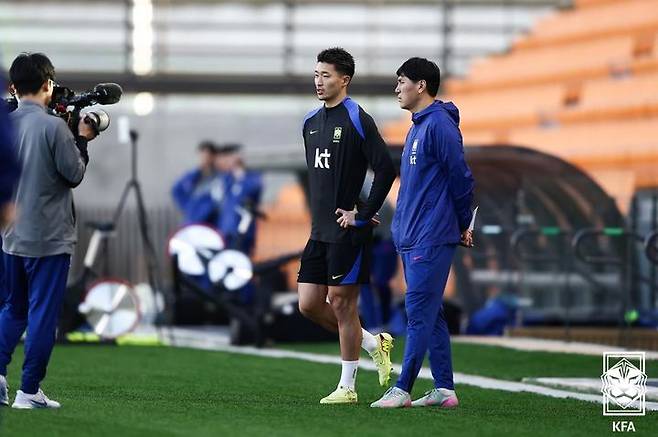 [서울=뉴시스]축구대표팀 공격수 조규성. (사진=대한축구협회 제공)