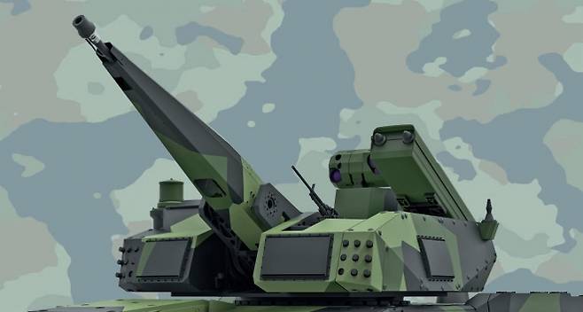 미스트랄 대공미사일 두 발을 장착한 스카이레인저 30 포탑. 출처 라인메탈