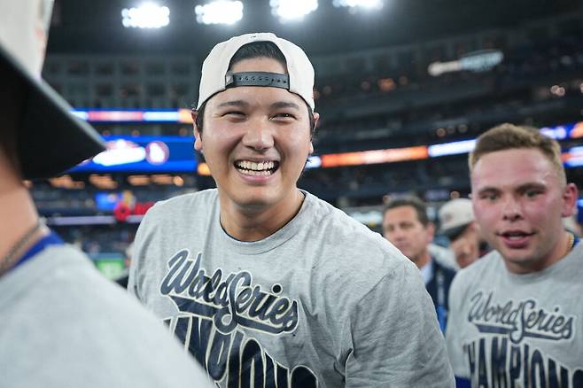 ▲ LA다저스의 월드시리즈 우승을 이끈 오타니 쇼헤이가 '가을의 전설'로 인정 받았다. ⓒ연합뉴스/REUTERS/AP