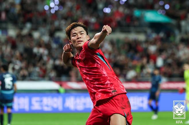 대한민국 축구대표팀 공격수 오현규. /사진=대한축구협회 제공