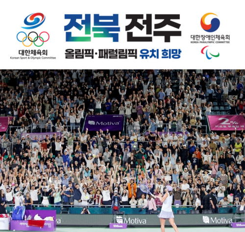 2036년 하계올림픽에 도전하는 전북도가 유치에 성공하면 테니스를 서울 올림픽공원 테니스경기장에서 치른다고 발표했다. 40년 세월 동안 수명이 다했다는 평가를 듣는 올림픽공원 테니스경기장이 올림픽 유치를 계기로 전면 개보수에 성공할지 관심이 집중된다. 사진은 올해 WTA투어 코리아오픈 결승 모습. 테니스코리아, 전북도 홈페이지