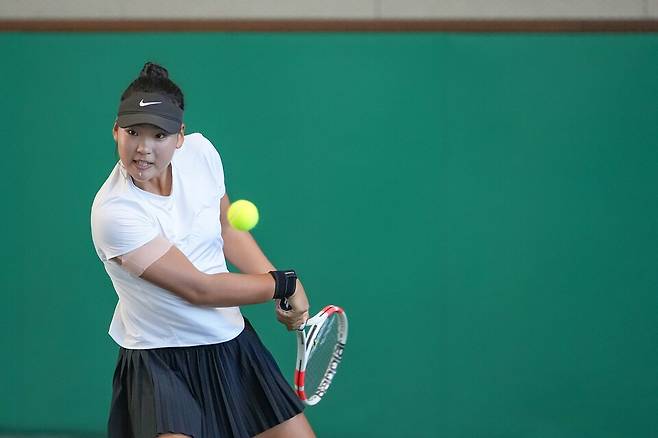 여자18세부 단식 4강에 오른 이서진(사진/김도원 기자)